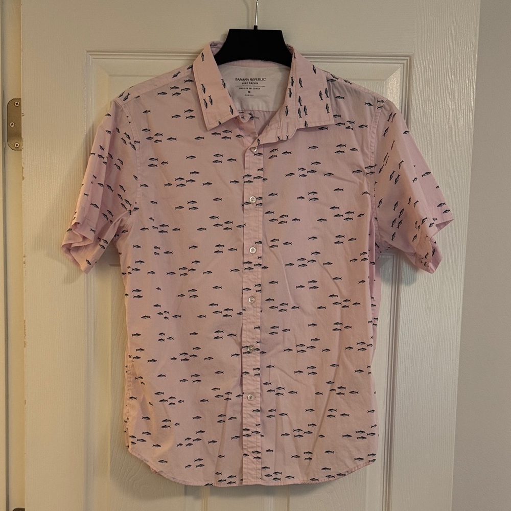 Men’s Banana Republic Patterned Button-Down Shirt